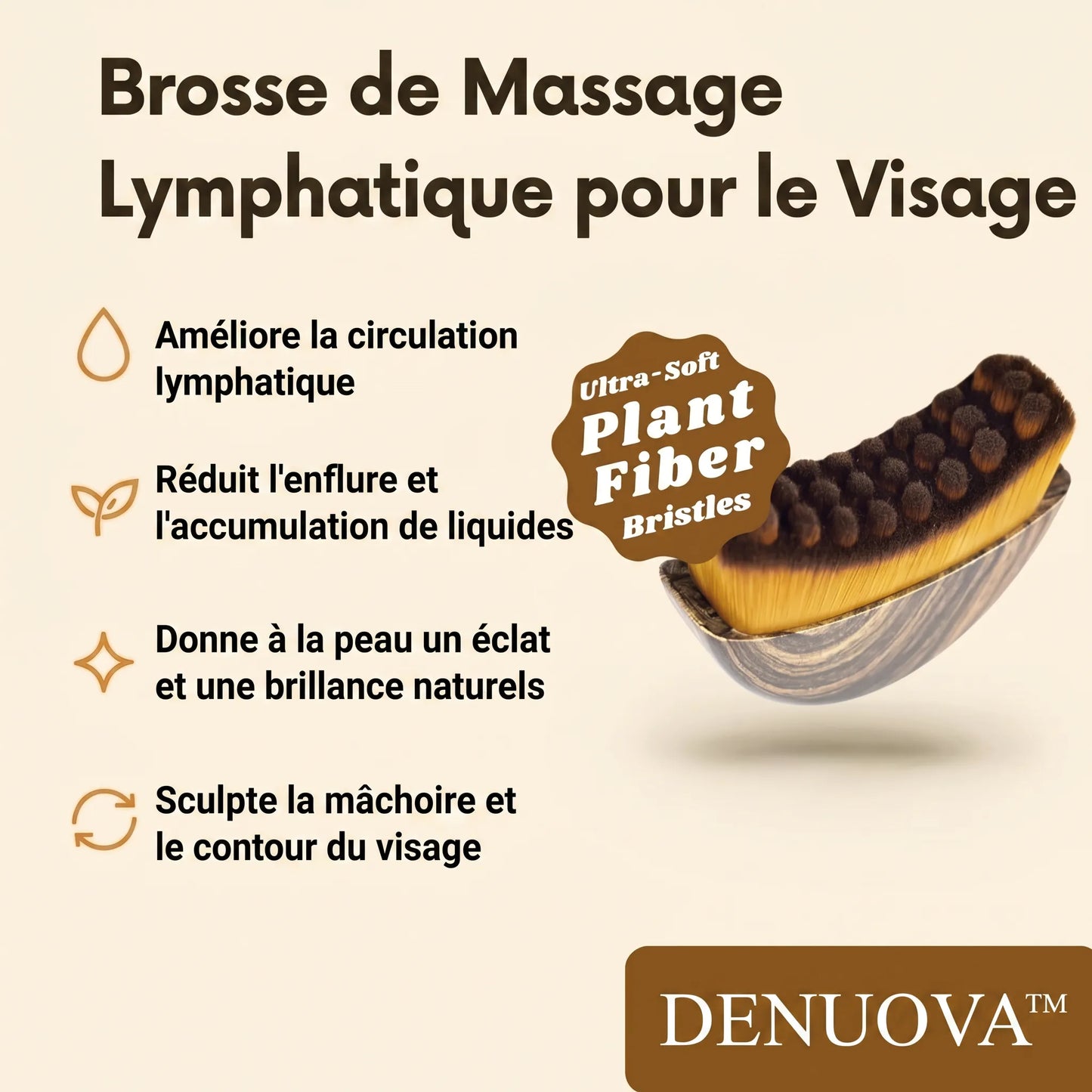 Brosse de drainage lymphatique