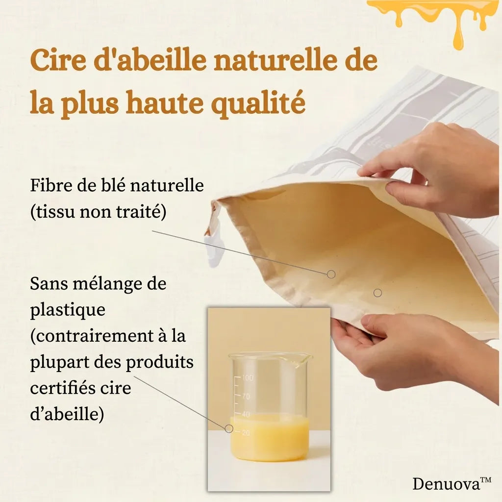 Sacs à pain premium 100% coton et cire d'abeille
