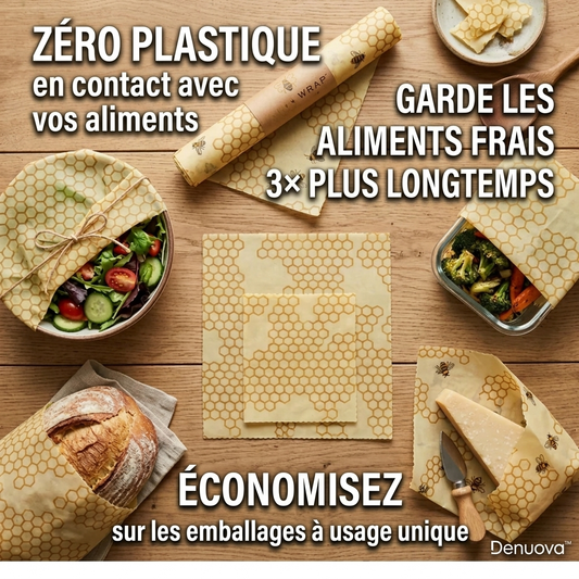 Rouleau XL en Cire d'Abeille – Emballage Alimentaire