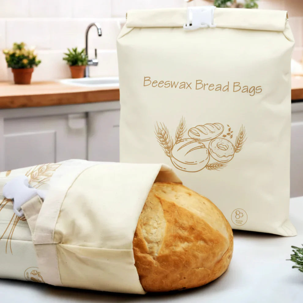 Sacs à pain premium 100% coton et cire d'abeille
